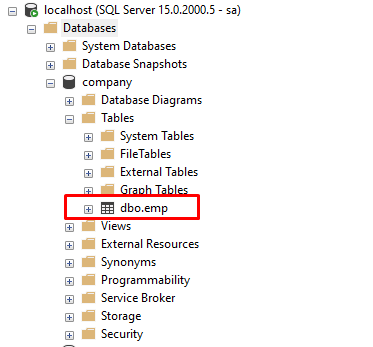 SQL Server rename table example