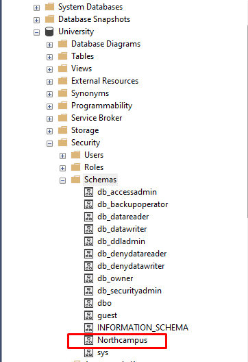 sql server create schema