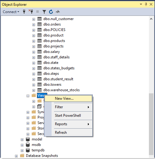 SQL Server Create View