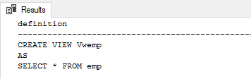 check view definition in sql server
